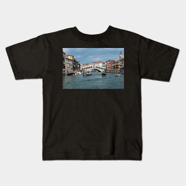 Venice Grand Canal view Kids T-Shirt by TDArtShop